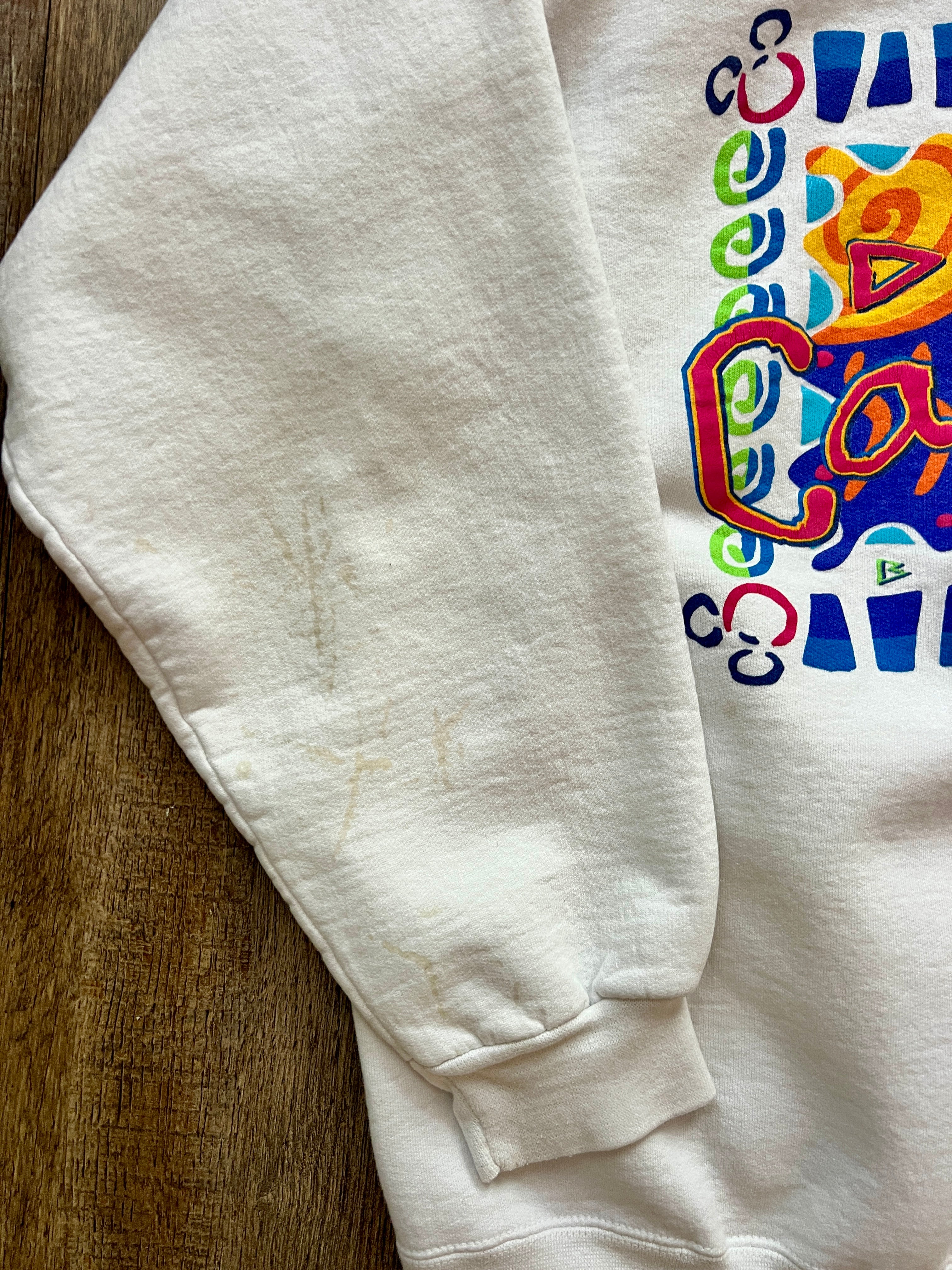 348 - White Castaway Cay Crewneck - L