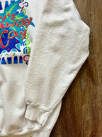 348 - White Castaway Cay Crewneck - L
