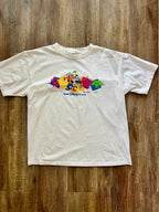 354 -White Mickey Donalf Goofy Pluto 4 Parks Logo Shirt - XL