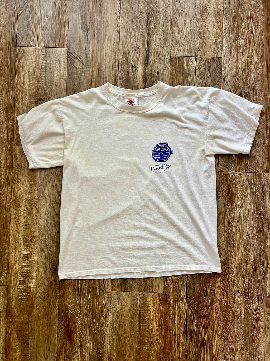 349 -White I'm On Island Time Watch Shirt - L