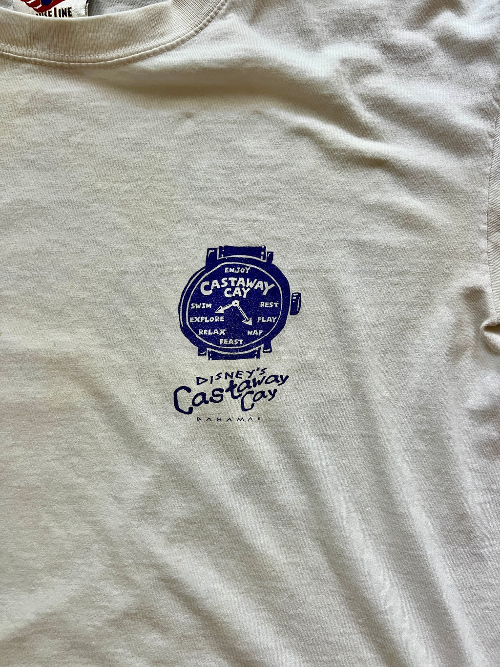 349 -White I'm On Island Time Watch Shirt - L