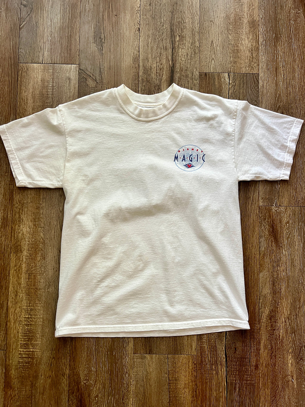 351 -White Disney Magic Map Shirt - L