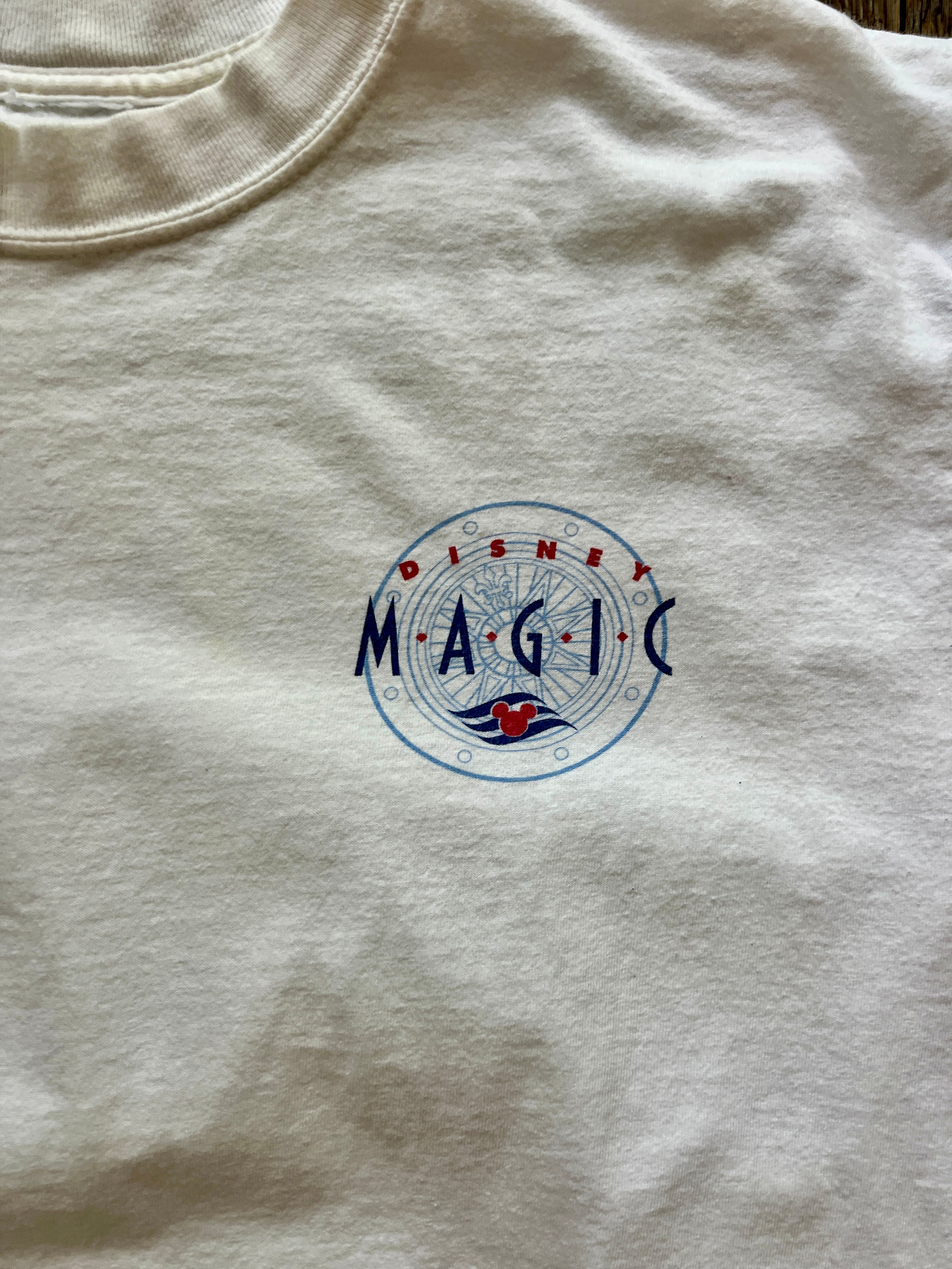 351 -White Disney Magic Map Shirt - L