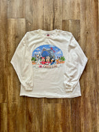 347 -White DCL Mickey & Friends Autograph Long Sleeve - L