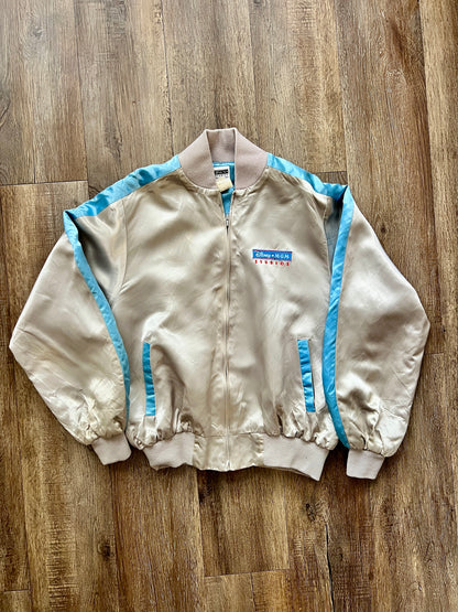 364 -Silver Satin MGM Studios Bomber Jacket - M
