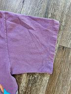 1362 - Purple Wraparound Cowboy Boots Snake Print Shirt - L