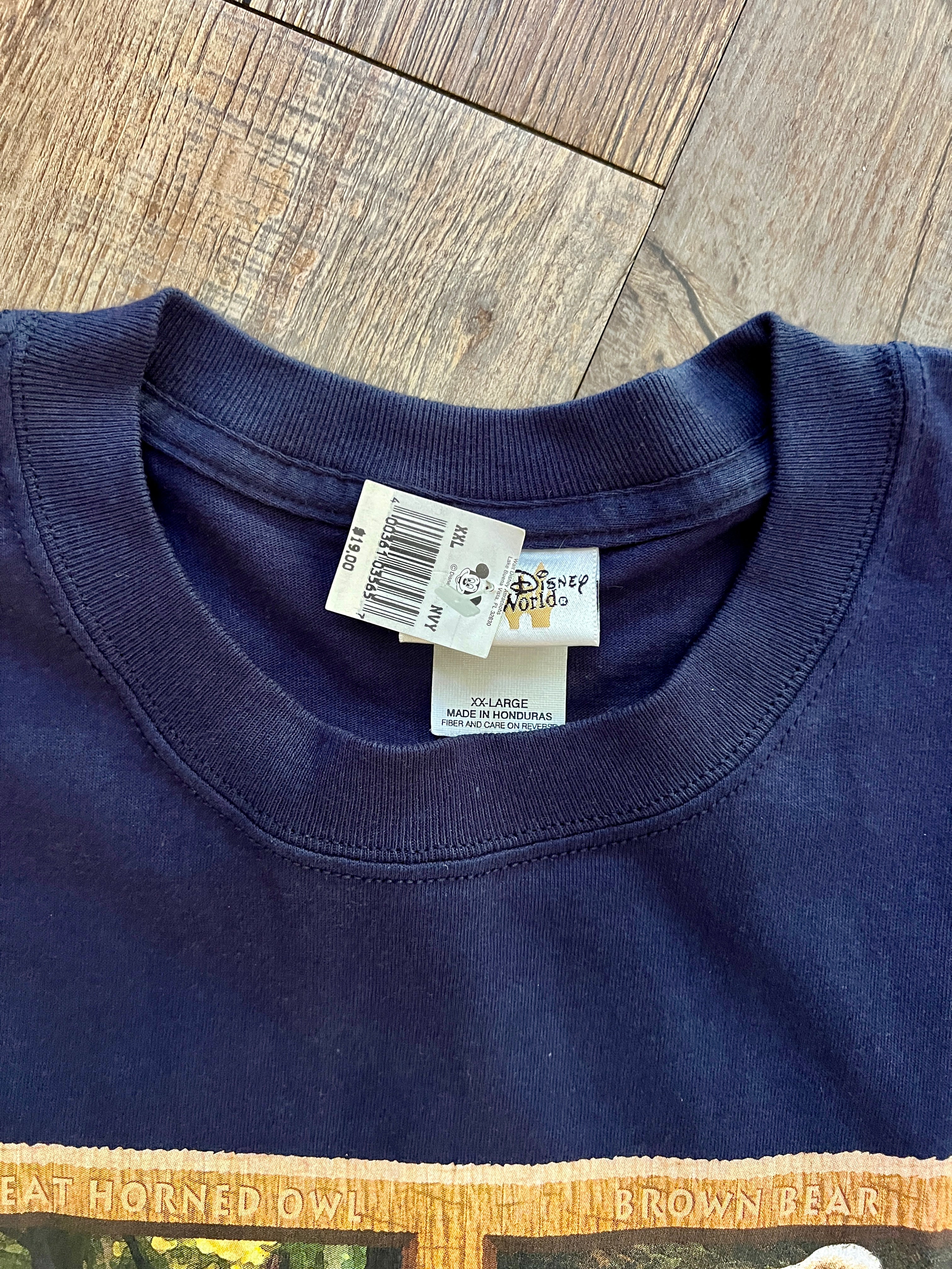 1363 - NWT Navy Wilderness Lodge 4 Square Animal Shirt - 2XL