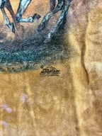 1364 - Gold 1999 The Mountain Tie-Dye Running Horses Shirt - XL