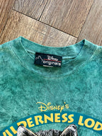 1368 - Green Tie-Dye Wilderness Lodge Wolf Shirt - OSFA