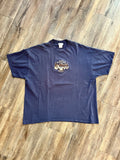 1370 - Navy Embroidered Fort Wilderness Canoe & Tent Campfire Shirt - 2XL
