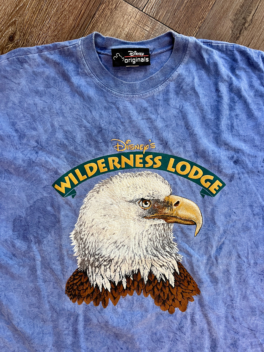1372 - Blue Tie-Dye Wilderness Lodge Eagle Shirt - OSFA