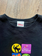370 - Black Happy Halloween Mickey Pumpkin Appliqué Crewneck - L/XL