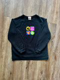 270 - Black Happy Halloween Mickey Pumpkin Appliqué Crewneck - S/M
