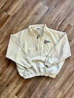 1374 - Beige Embroidered Fort Wilderness Quarter Zip Pullover - 3X