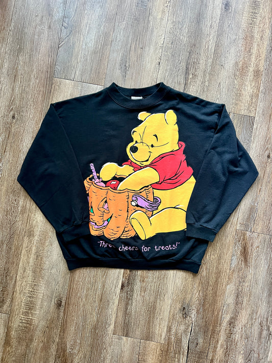 371 - Black WTP Three Cheers for Treats Halloween Crewneck - L