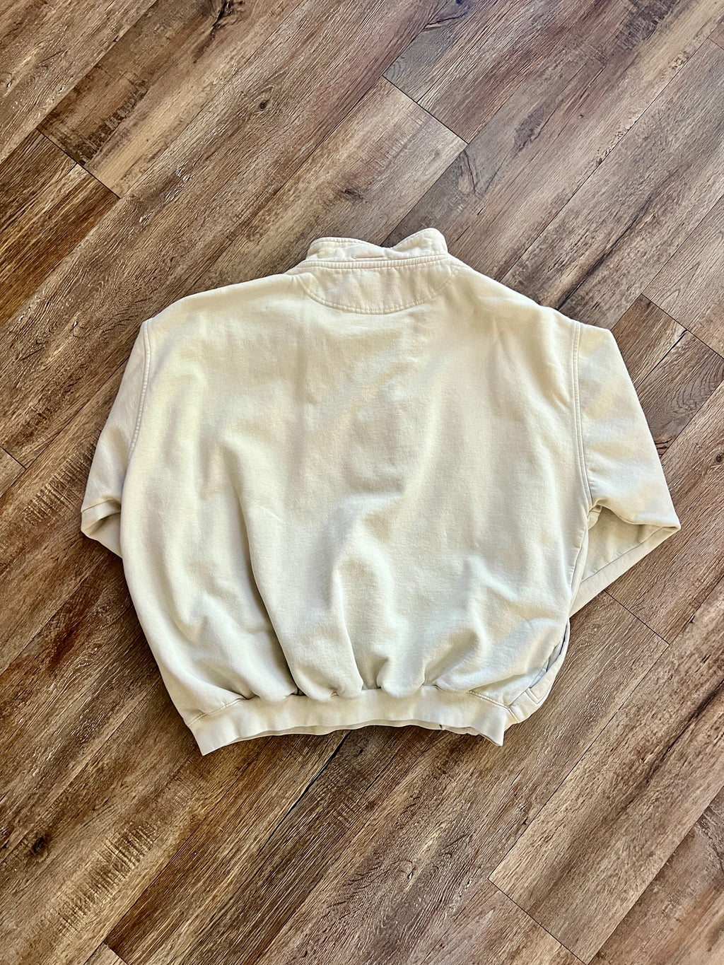 1374 - Beige Embroidered Fort Wilderness Quarter Zip Pullover - 3X