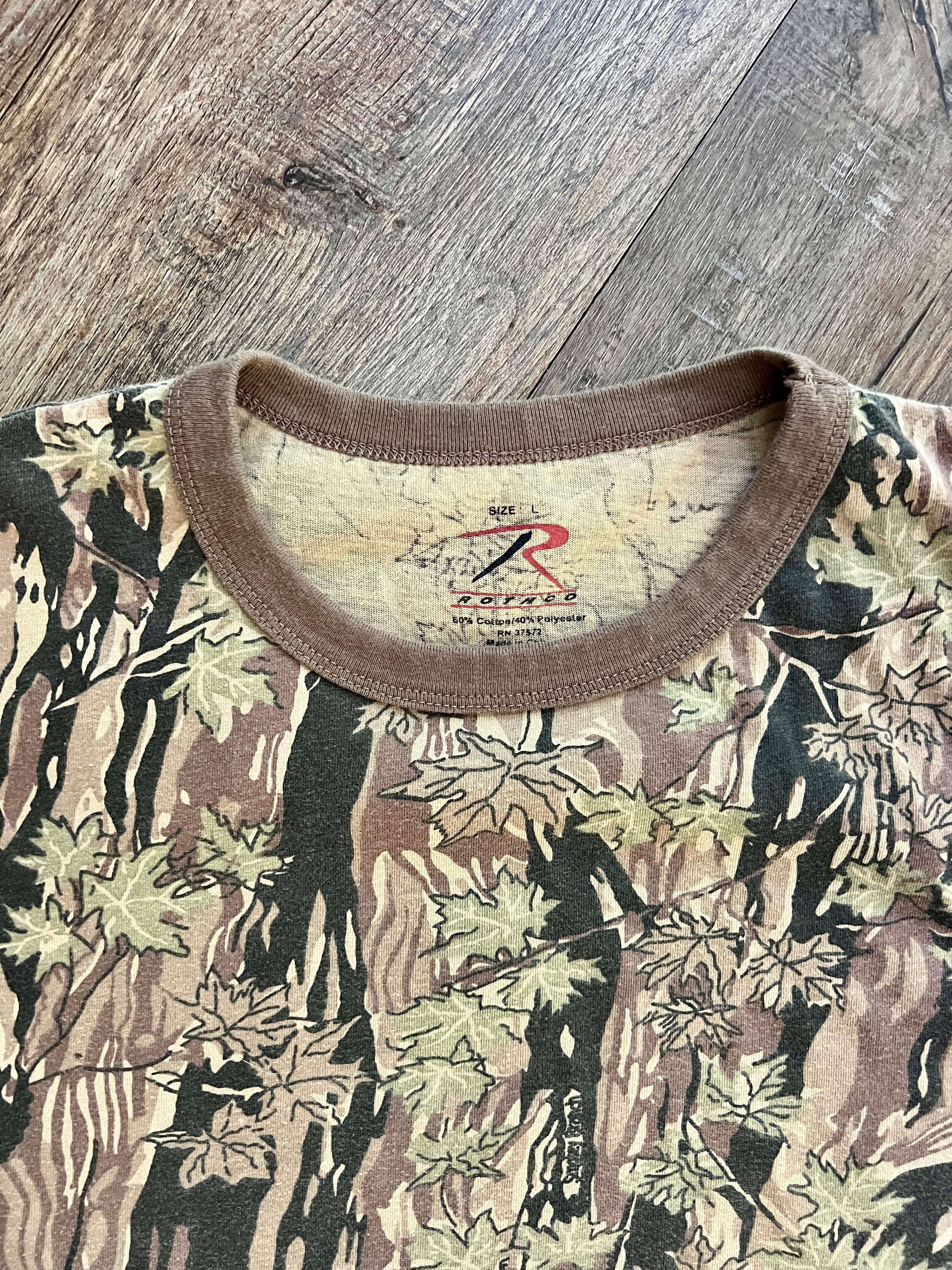 1375 - Rothco Camo Brown Collar Shirt - L