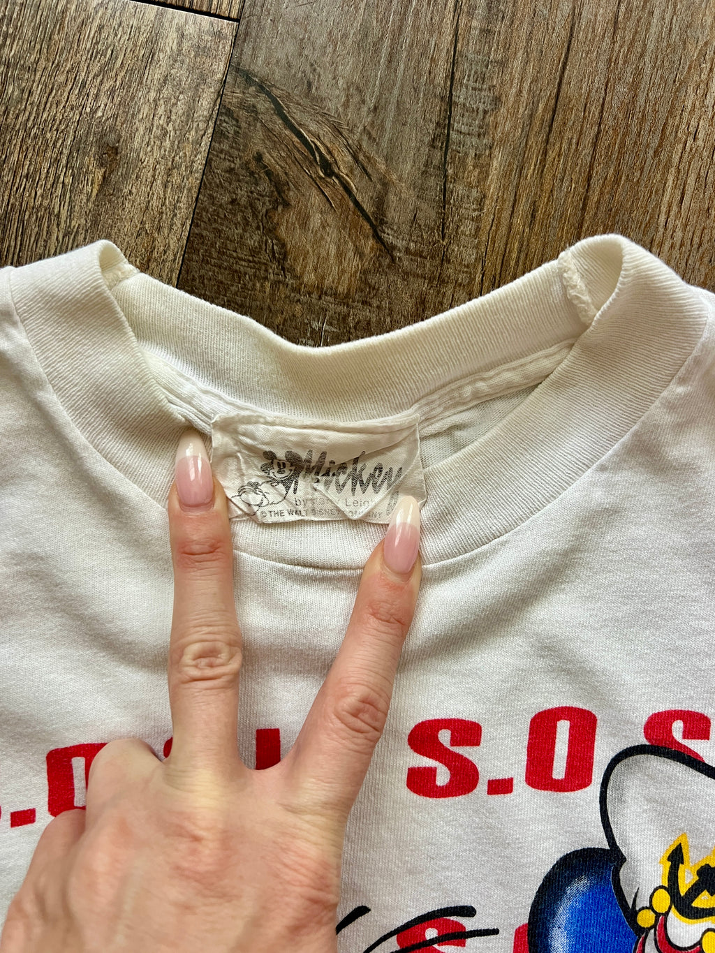 373 -White Micey SOS All Ports Shirt - OS