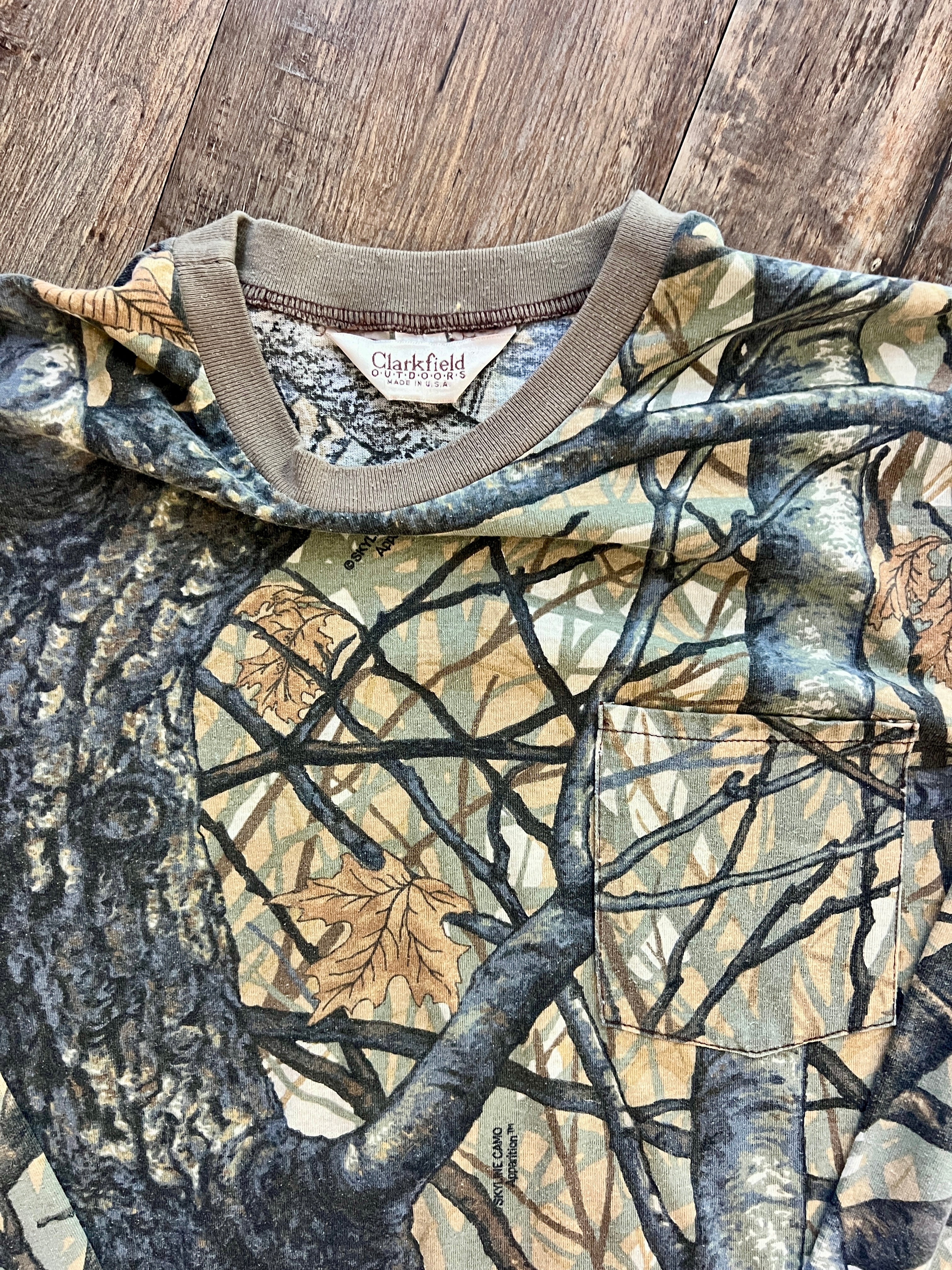 1380 - Clarkfield Outdoors Pocket Camo Long Sleeve - 2X