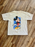1326 - White & Blue Sketch Mickey Shirt - XL