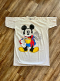 1328 - White Mickey Robe Newspaper Sleep Shirt - OSFA