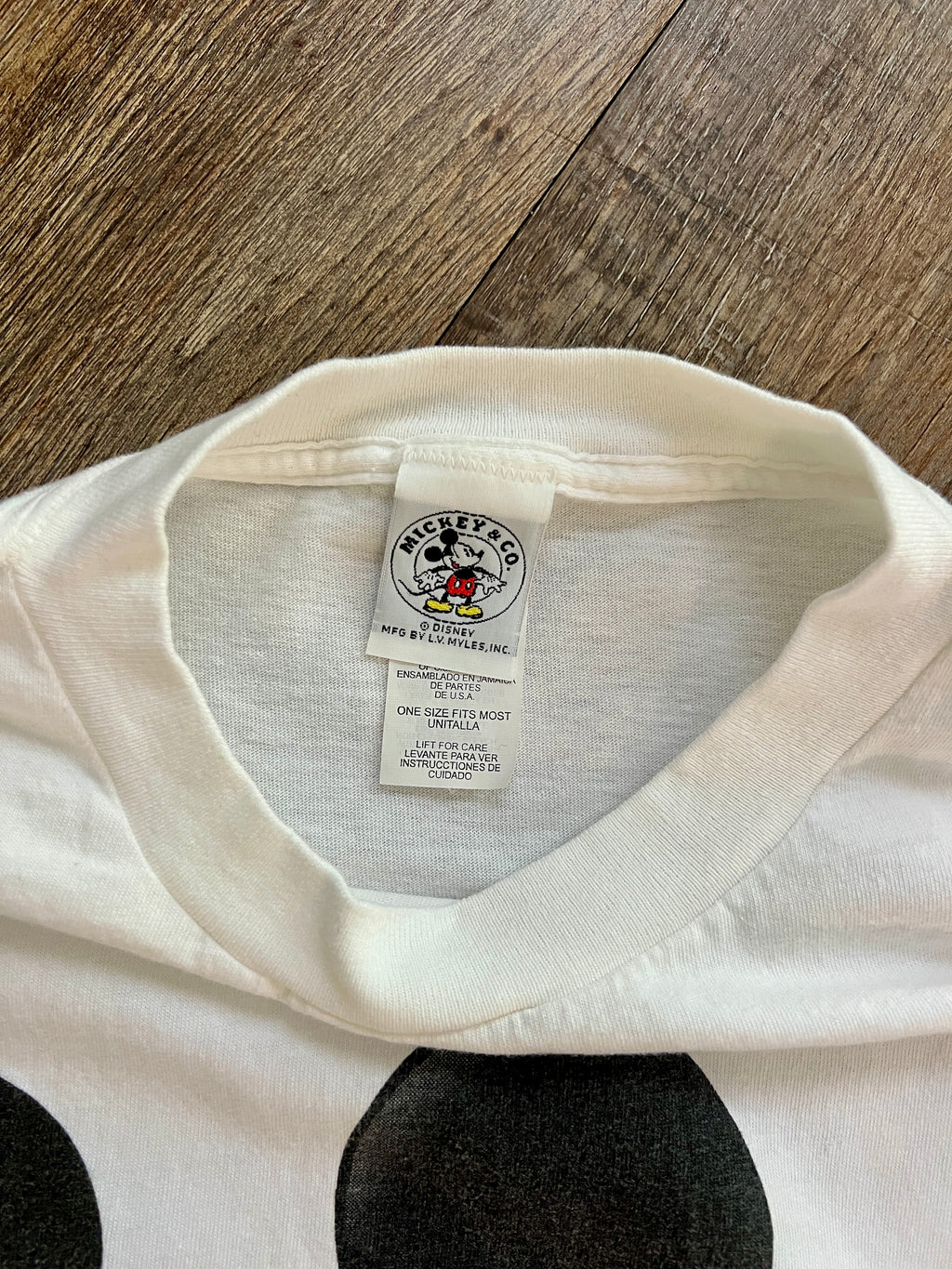 1328 - White Mickey Robe Newspaper Sleep Shirt - OSFA