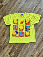 1332 - Lime Winnie the Pooh Fruits Shirt - L