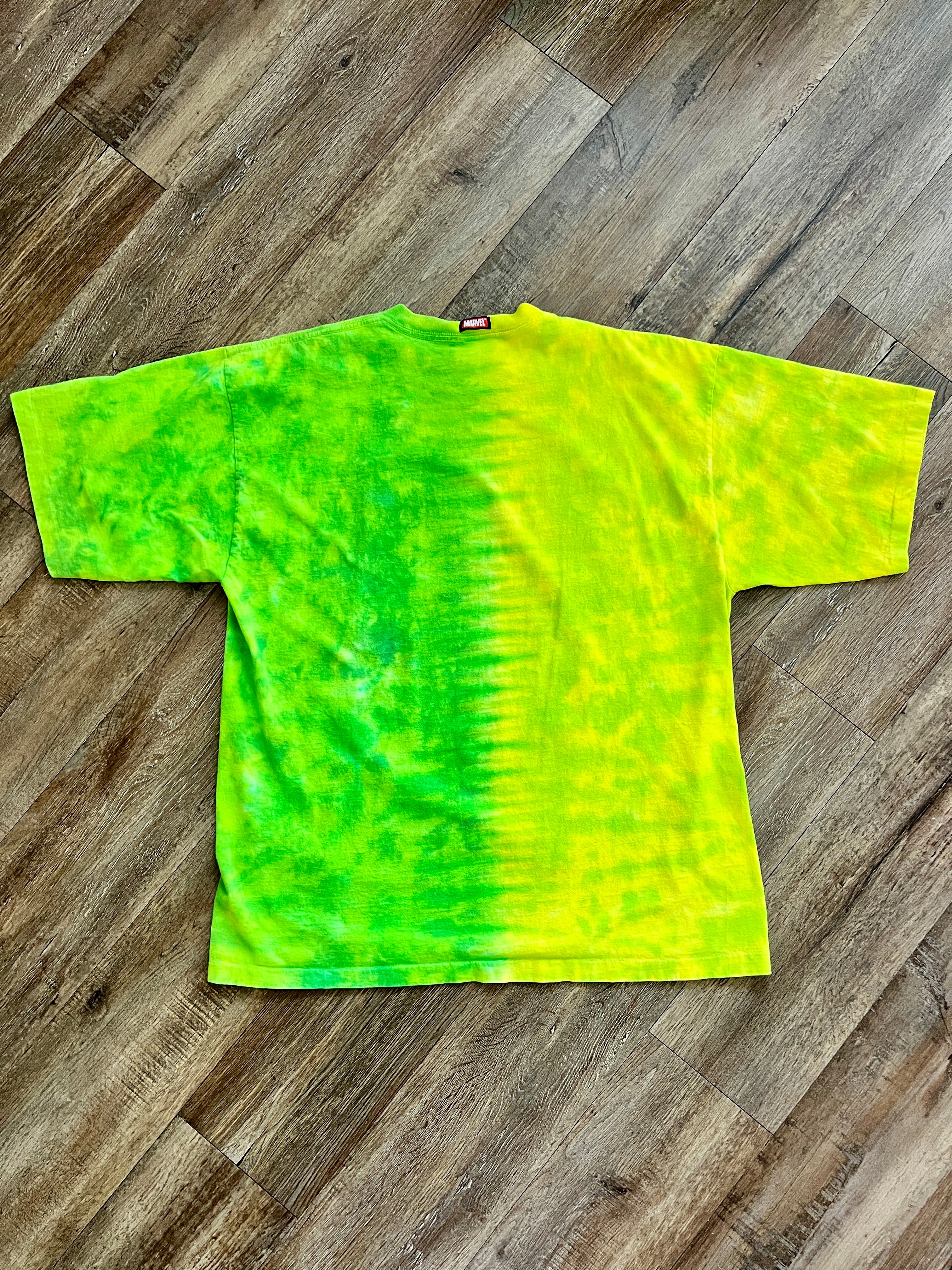 1334 - Lime Tie-Dye HULK Universal Orlando Shirt - XL