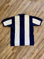 1336 - White & Navy Striped DCL Polo - L