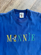1340 - Blue Embroidered Minnie Letter Shirt - XL