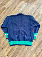 1344 - Navy & Green Embroidered Mickey Golf Cardigan - XL