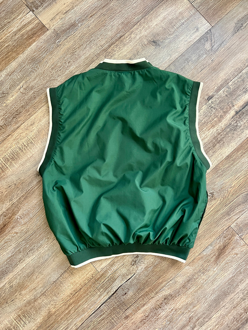 1346 - Green & White Embroidered Mickey Golf Vest - M