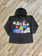 1359 - Black Mickey & Friends Hooded Shirt - OSFA