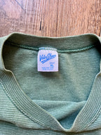 979 -Green Single Stitch Embroidered Golfing Mickey Velva Sheen Shirt - XL