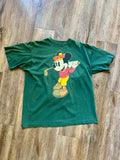 980 -Green Single Stitch Large Golfing Mickey Print Shirt - NT / L