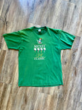 981 -Green Embroidered Mickey Tee Golf Classic Velva Sheen Shirt - XL