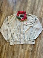 982 -Tan Embroidered Palms Golf Course Golf Jacket - 2X