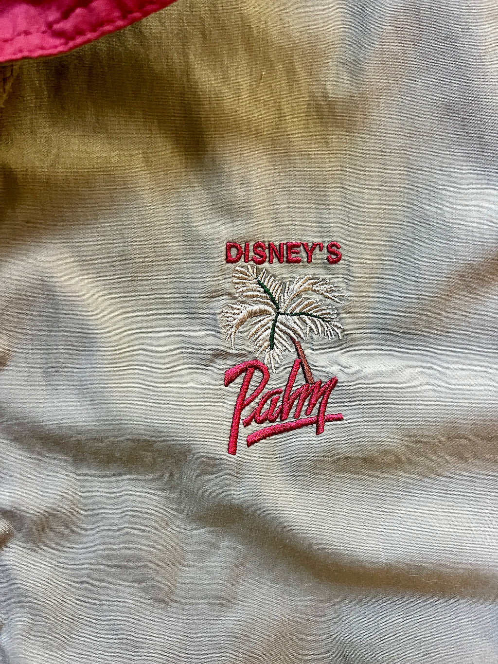982 -Tan Embroidered Palms Golf Course Golf Jacket - 2X