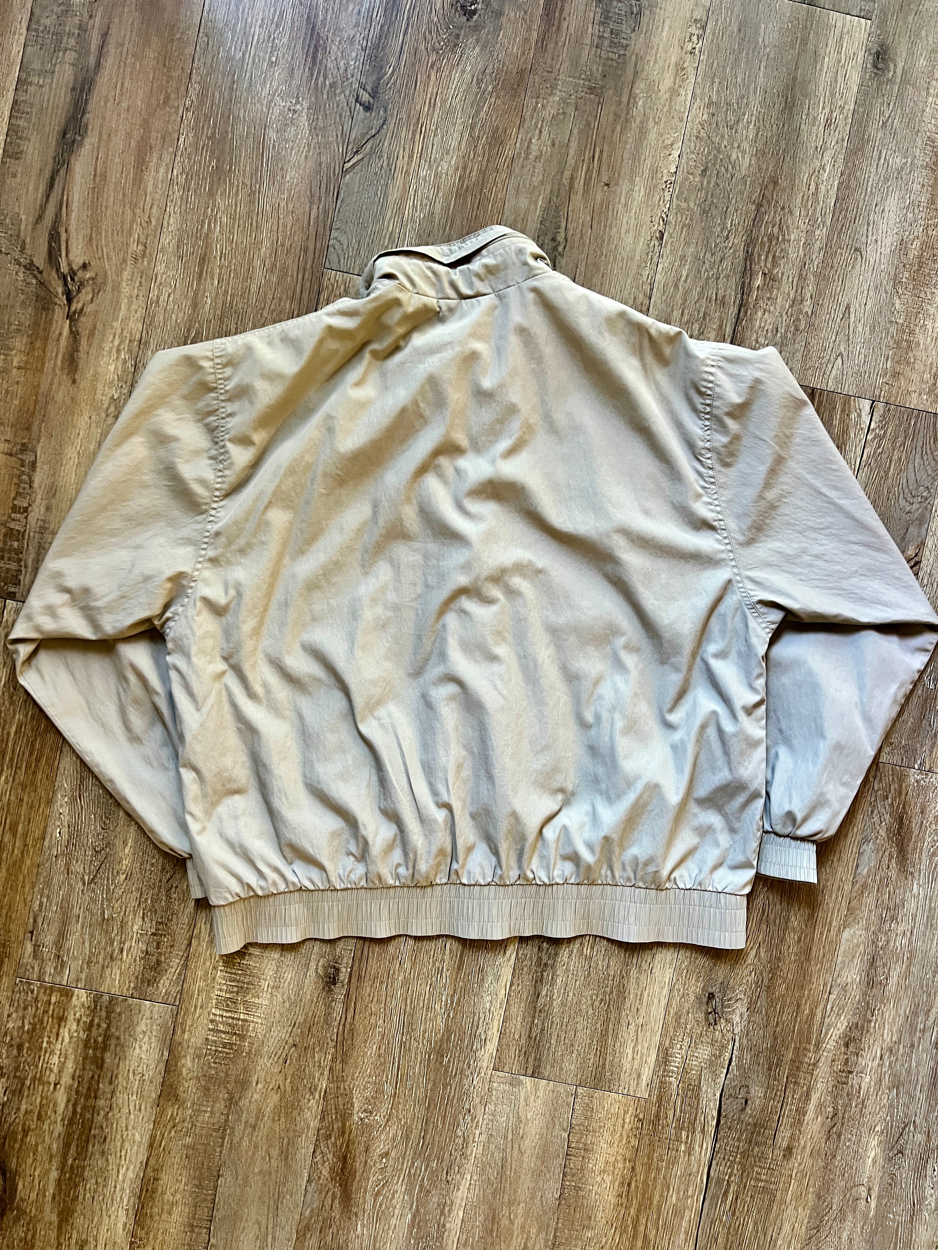 982 -Tan Embroidered Palms Golf Course Golf Jacket - 2X