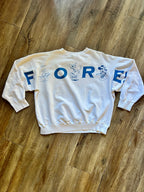 987 -White Golfing Donald FORE Back Hit Crewneck - XL
