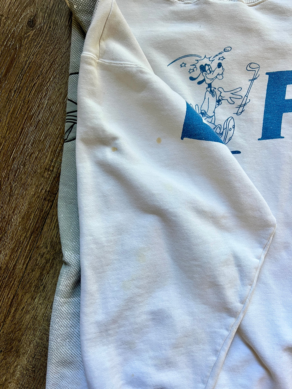 987 -White Golfing Donald FORE Back Hit Crewneck - XL
