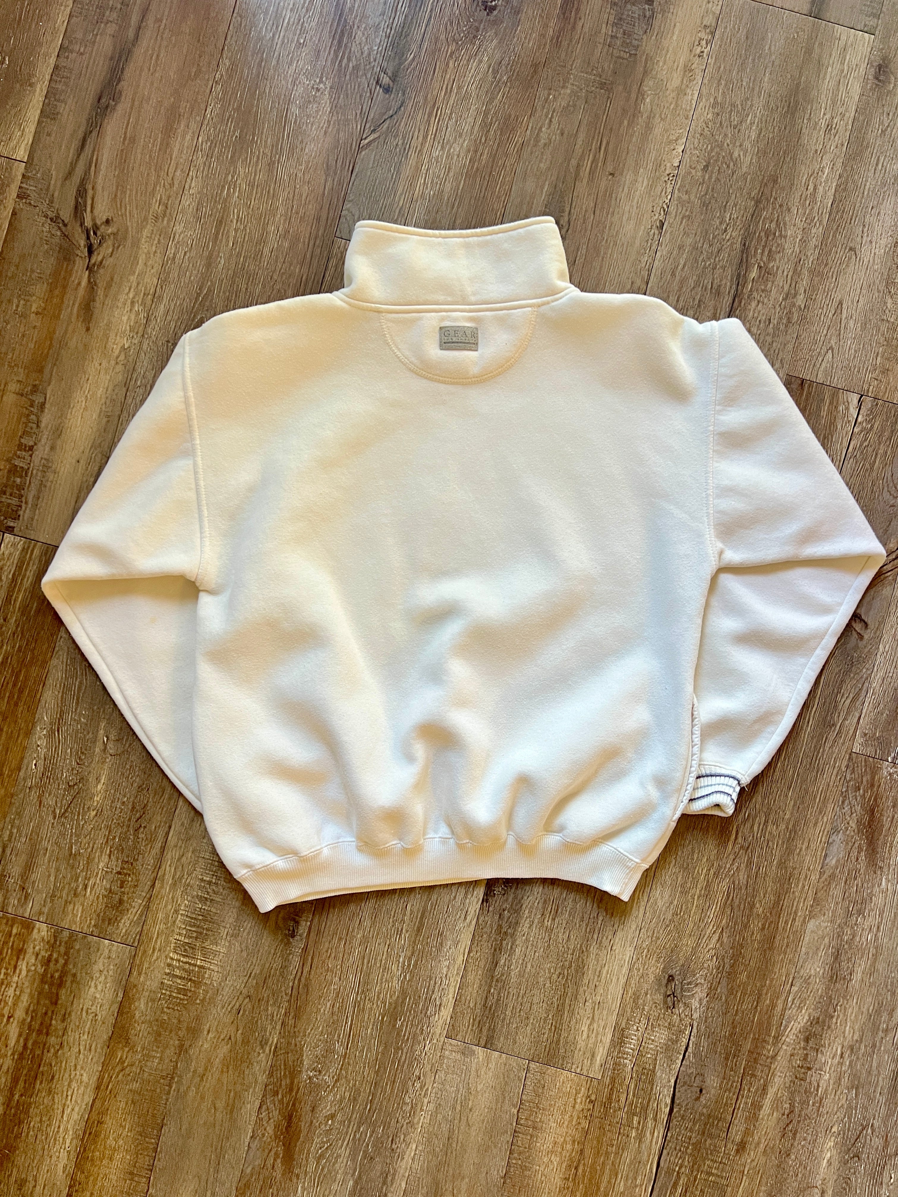 988 -Beige WDW Golf Patch Elbow Sleeve Pullover - L