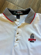 990 -White Embroidered ESPN Club Polo - M