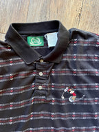998 -Black, Red, & White Mickey Head Embroidered Golfing Mickey Polo - XL