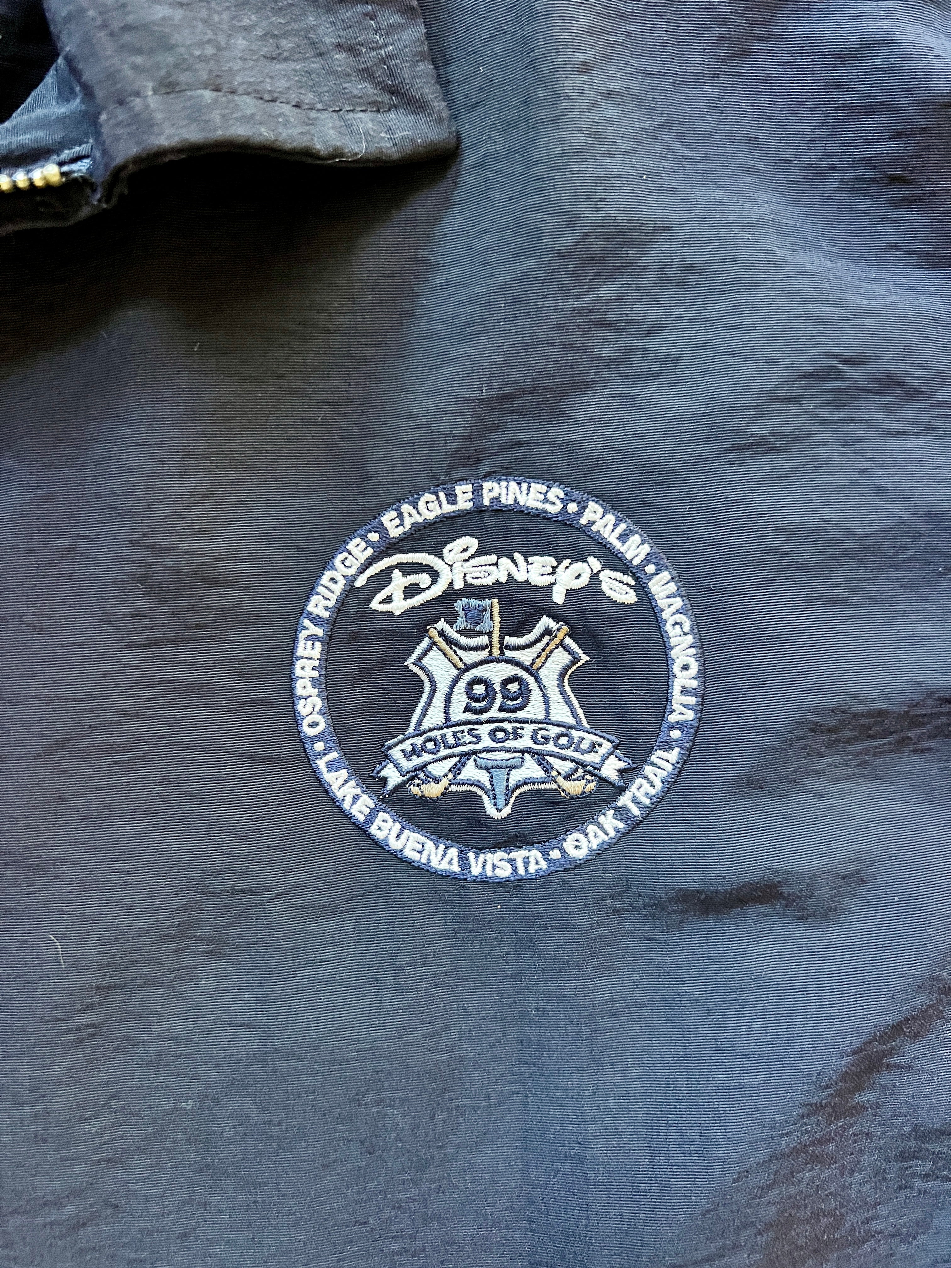1000 -Navy Embroidered 99 Holes of Golf Courses Golf Windbreaker - L