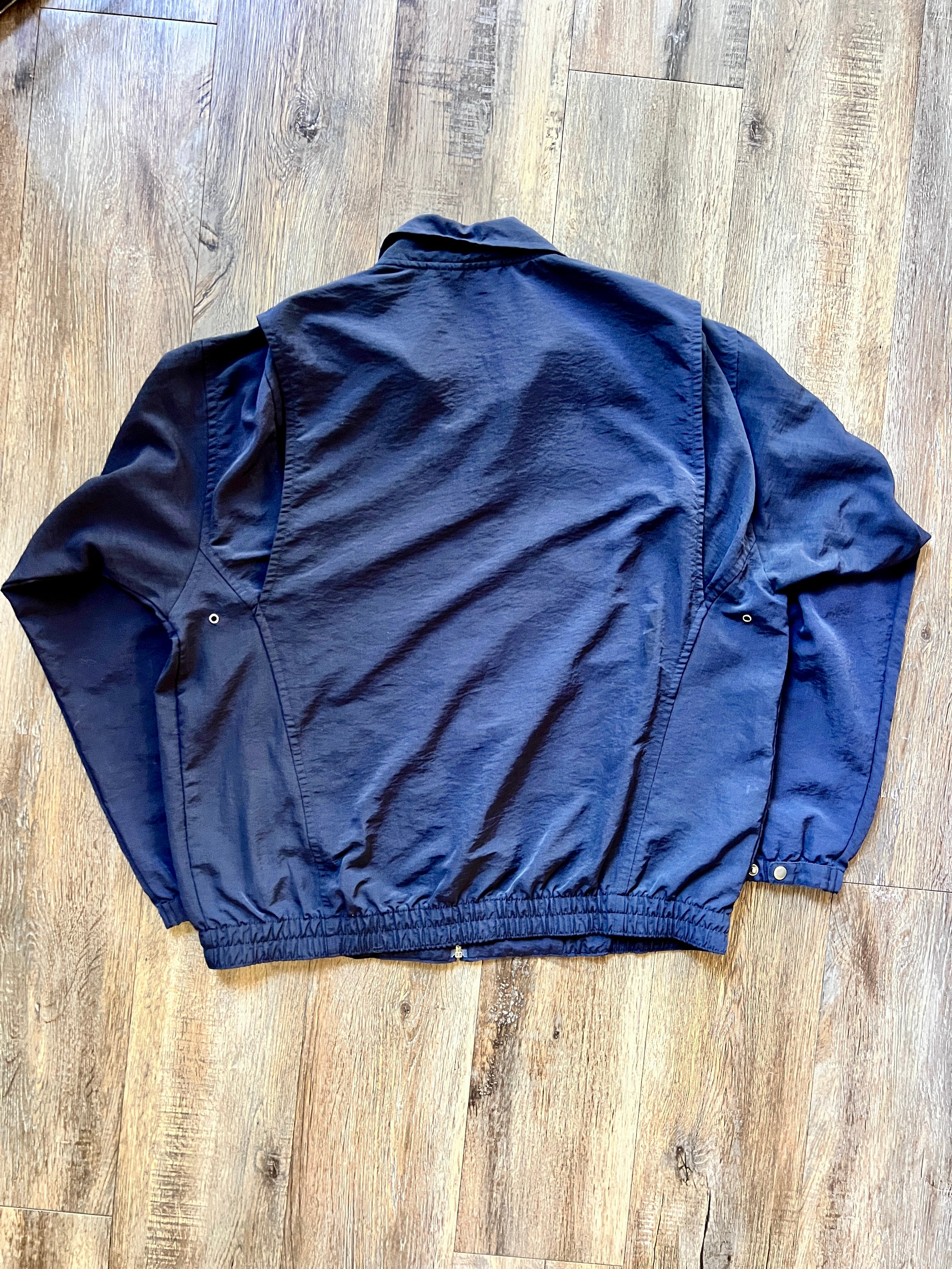 1000 -Navy Embroidered 99 Holes of Golf Courses Golf Windbreaker - L