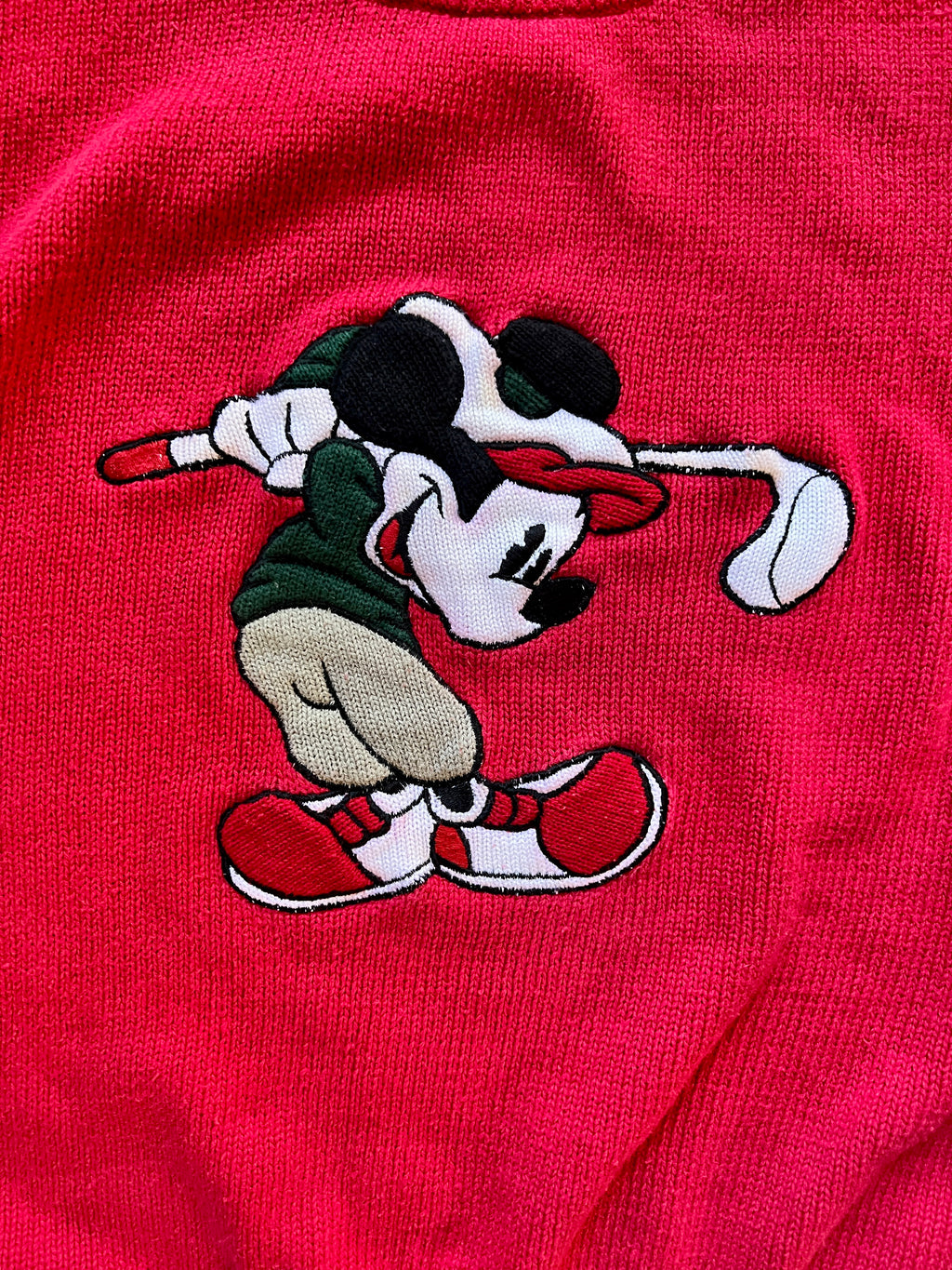 1001 -Red Mickey's Golf Club by Aureus Golfing Mickey Sweater - L