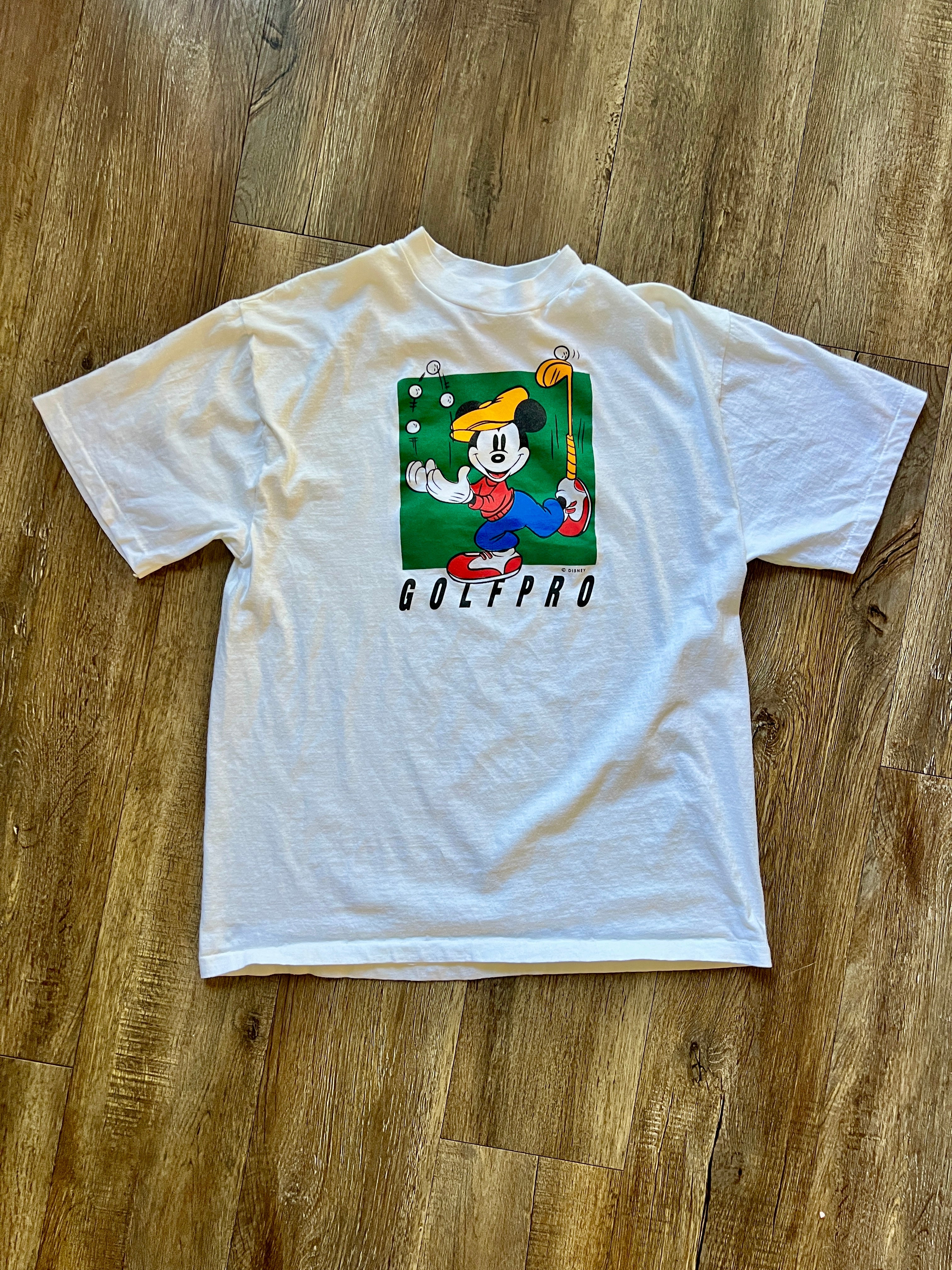 1010 -White Mickey GolfPro Shirt - L