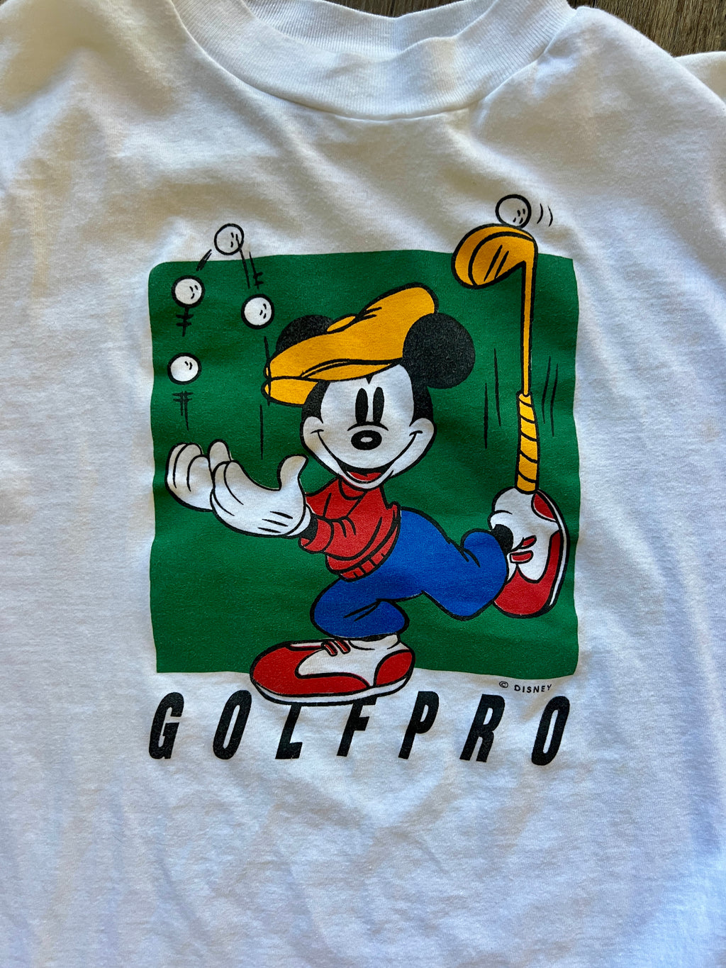 1010 -White Mickey GolfPro Shirt - L