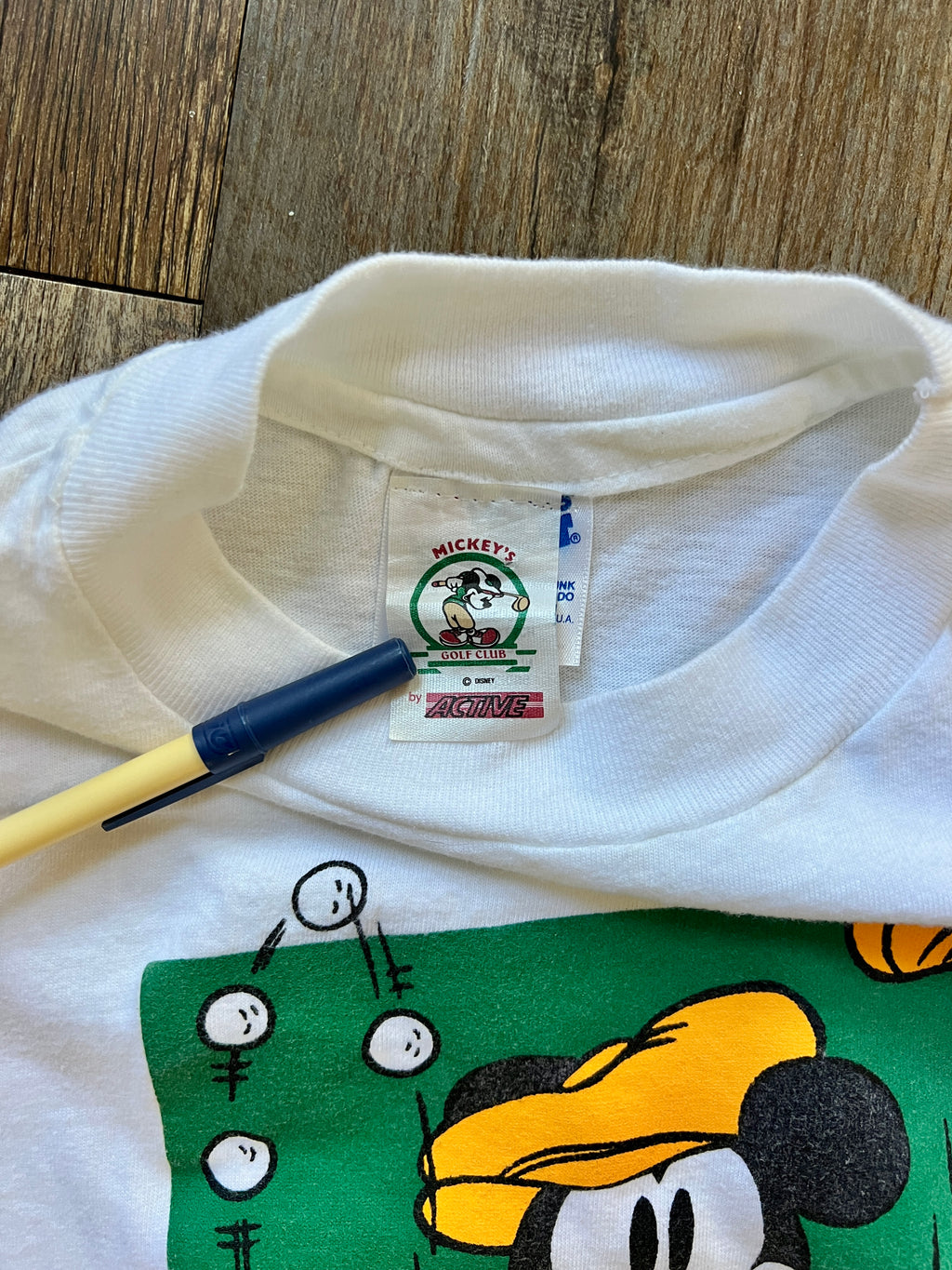 1010 -White Mickey GolfPro Shirt - L